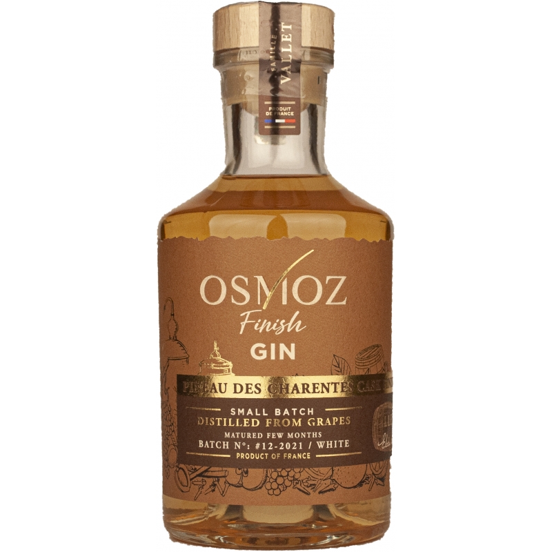 Gin Osmoz "Finish" en fûts de vieux Pineau des Charentes blanc édition limitée