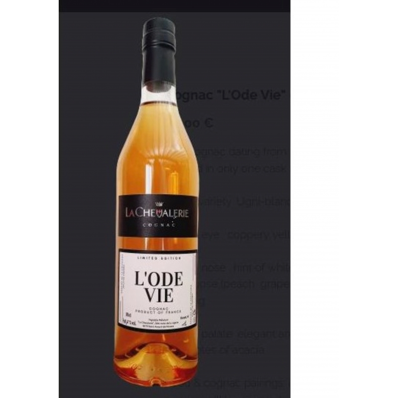 Fins Bois l'Ode Vie Domaine de la Chevalerie Cognac limited edition