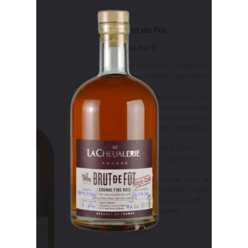 Brut de fût 1994 Fins Bois Cognac Domaine de la Chevalerie édition limitée Brut de fût 1994 Fins Bois Cognac Domaine de la Chevalerie édition limitée